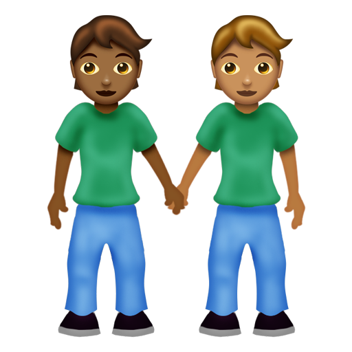 People Holding Hands: Medium-Dark Skin Tone, Medium Skin Tone, the design in this release