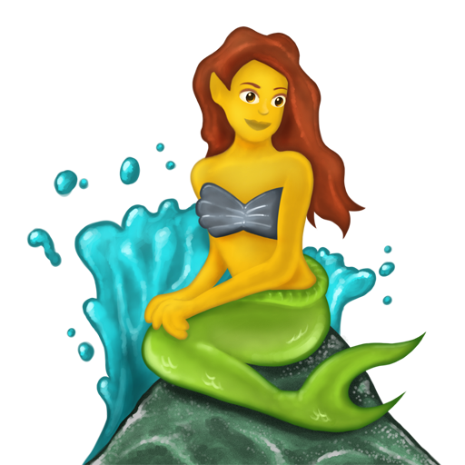merperson as rendered by Emojipedia