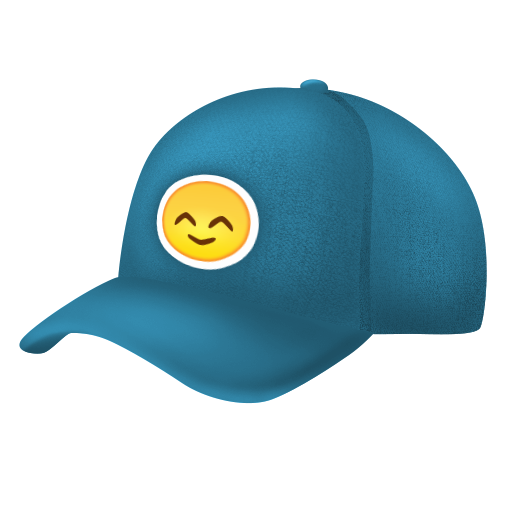 cappello con visiera as rendered by Emojipedia