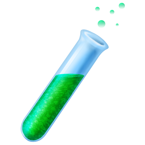 test tube as rendered by Emojipedia