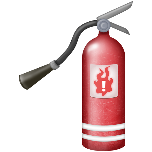 fire extinguisher as rendered by Emojipedia