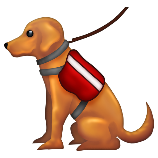 service dog as rendered by Emojipedia