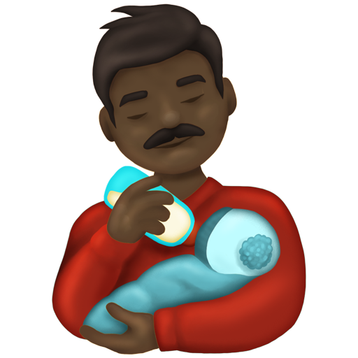 Man Feeding Baby: Dark Skin Tone, the design in this release