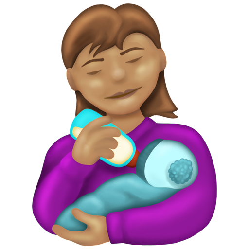 Woman Feeding Baby: Medium Skin Tone, the design in this release