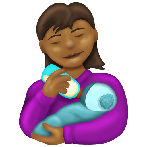 Woman Feeding Baby: Medium-Dark Skin Tone, the design in this release