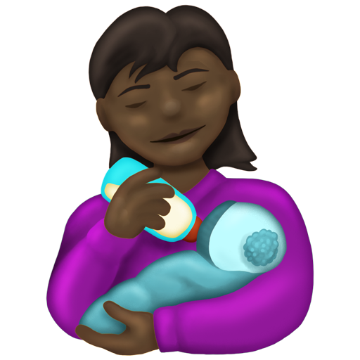 Woman Feeding Baby: Dark Skin Tone, the design in this release