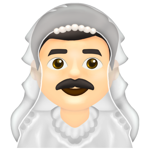 Man with Veil: Light Skin Tone, the design in this release