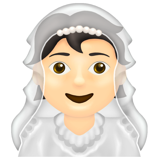 Person with Veil: Light Skin Tone, the design in this release