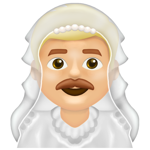 Man with Veil: Medium-Light Skin Tone, the design in this release