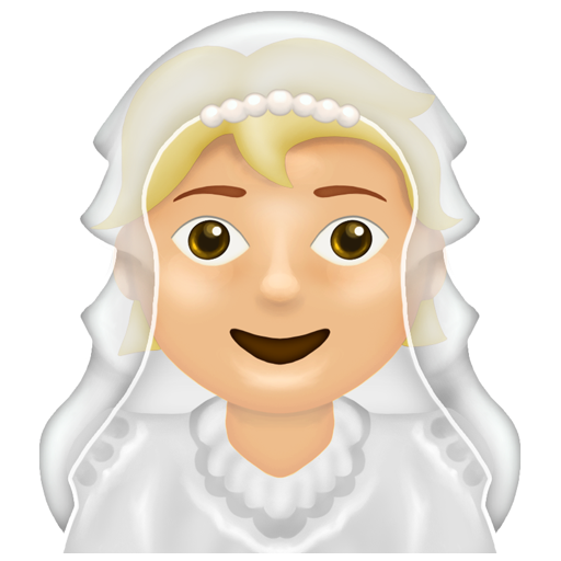 Person with Veil: Medium-Light Skin Tone, the design in this release
