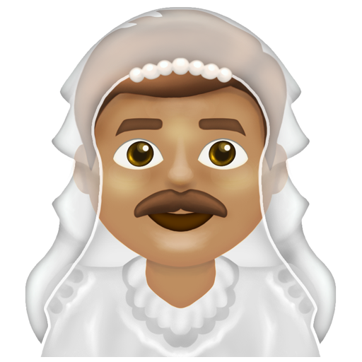 Man with Veil: Medium Skin Tone, the design in this release