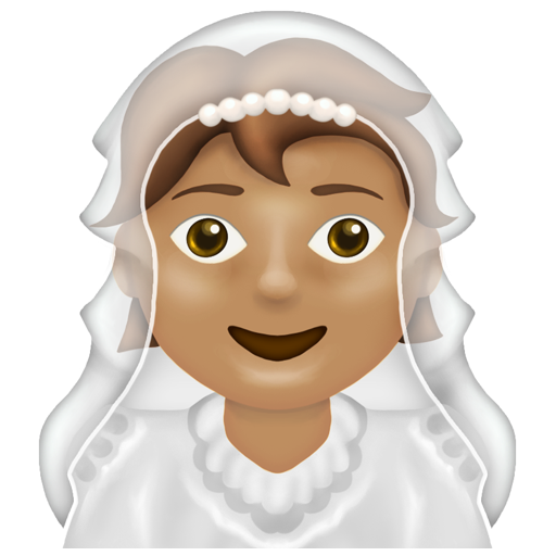 Person with Veil: Medium Skin Tone, the design in this release