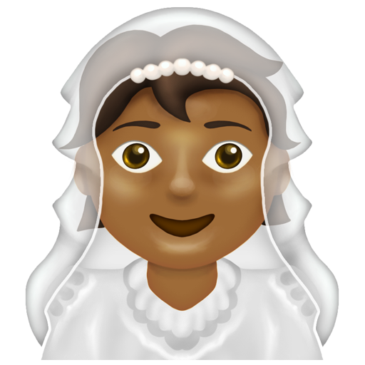 Person with Veil: Medium-Dark Skin Tone, the design in this release