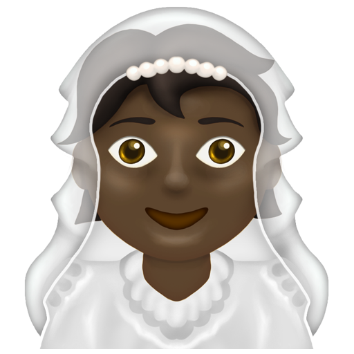 Person with Veil: Dark Skin Tone, the design in this release