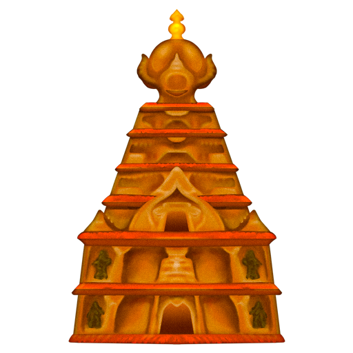 hindu temple as rendered by Emojipedia