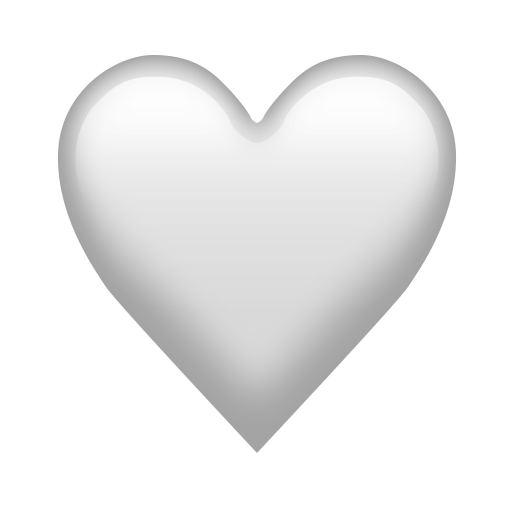 white heart as rendered by Emojipedia