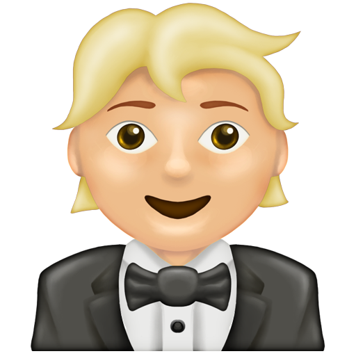 Person in Tuxedo: Medium-Light Skin Tone, the design in this release