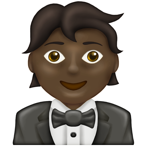 Person in Tuxedo: Dark Skin Tone, the design in this release