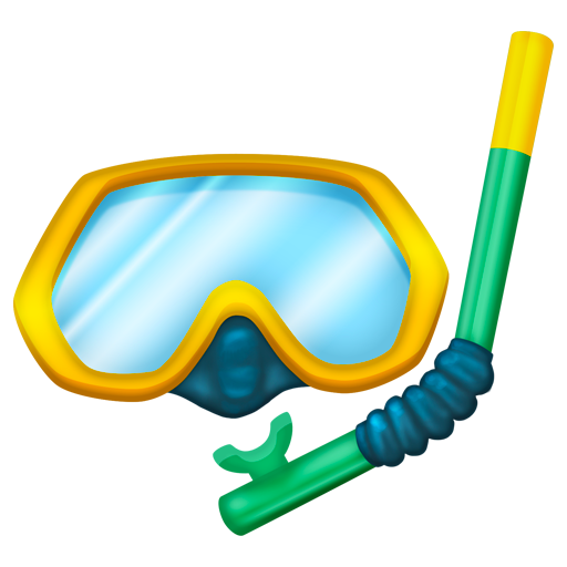 قناع غطس as rendered by Emojipedia