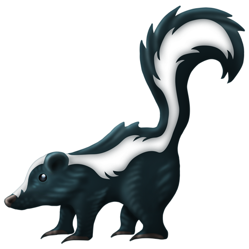 skunk as rendered by Emojipedia