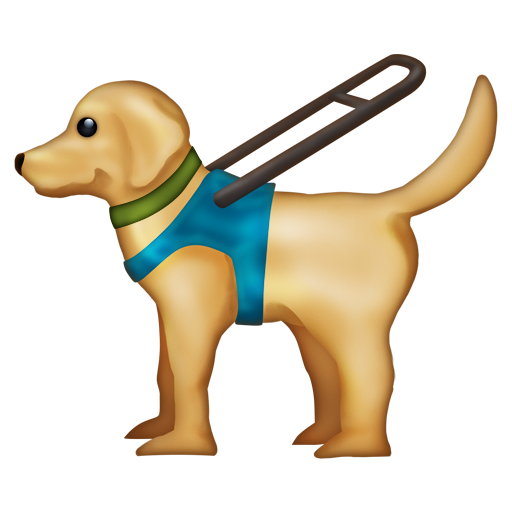 guide dog as rendered by Emojipedia