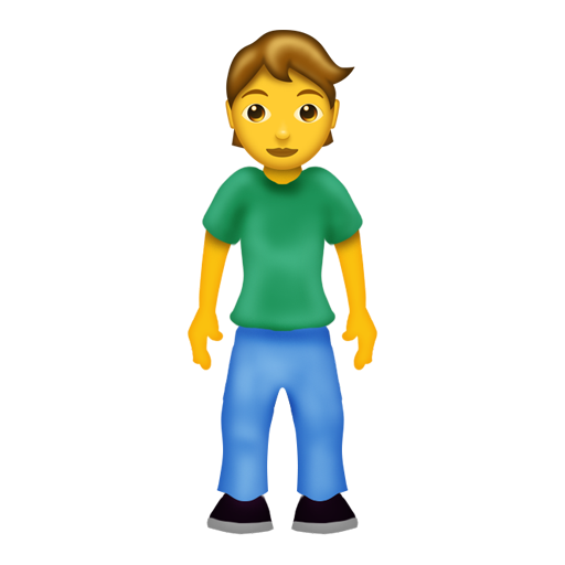 person standing as rendered by Emojipedia