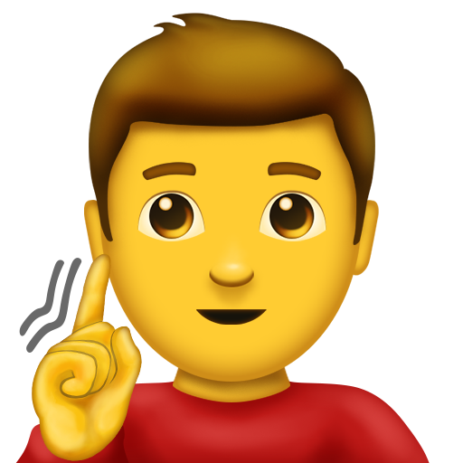 gehörloser Mann as rendered by Emojipedia