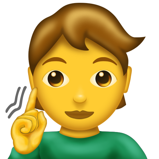 deaf person as rendered by Emojipedia
