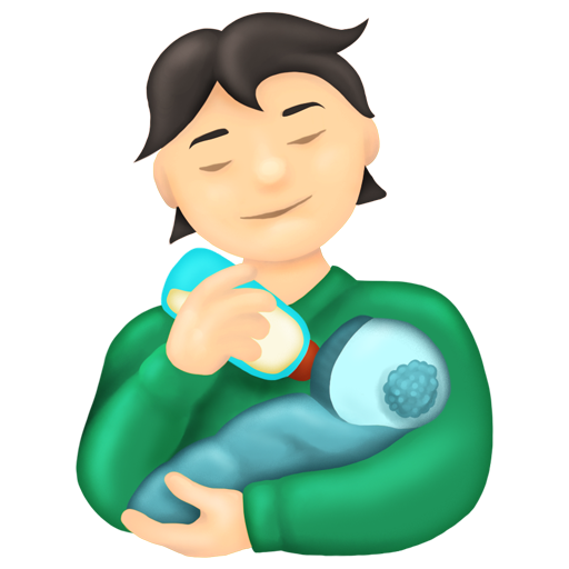 Person Feeding Baby: Light Skin Tone, the design in this release