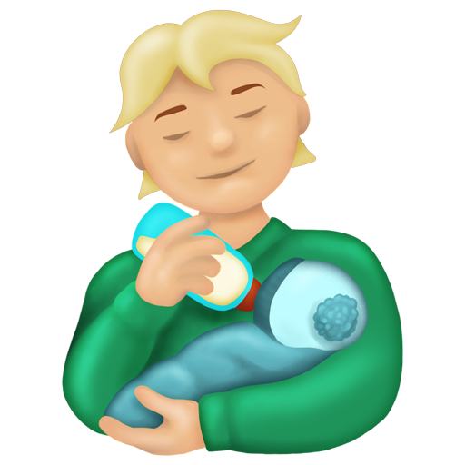 Person Feeding Baby: Medium-Light Skin Tone, the design in this release