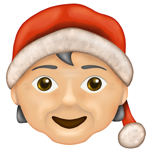 Mx Claus: Medium-Light Skin Tone, the design in this release