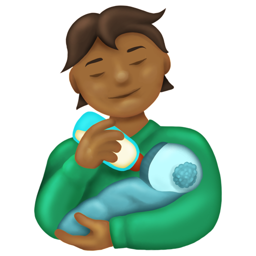 Person Feeding Baby: Medium-Dark Skin Tone, the design in this release