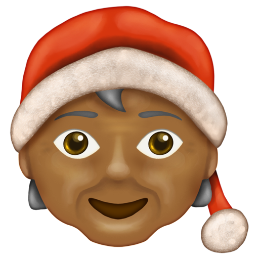 Mx Claus: Medium-Dark Skin Tone, the design in this release