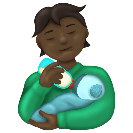 Person Feeding Baby: Dark Skin Tone, the design in this release