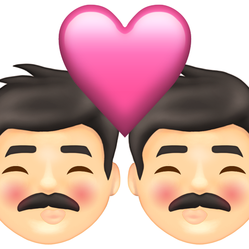 Kiss: Man, Man, Light Skin Tone, the design in this release