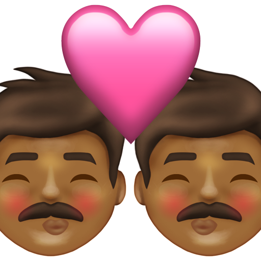 Kiss: Man, Man, Medium-Dark Skin Tone, the design in this release