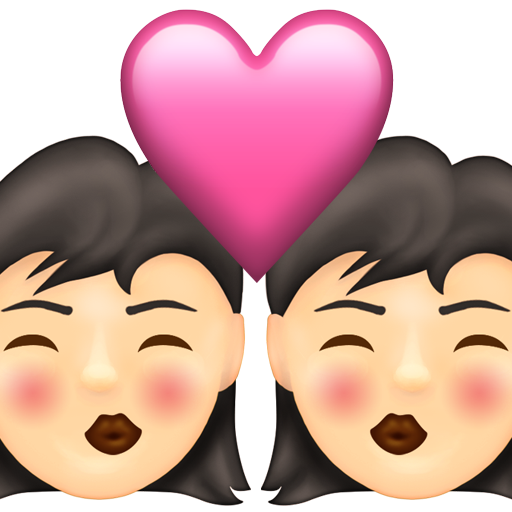 Kiss: Woman, Woman, Light Skin Tone, the design in this release