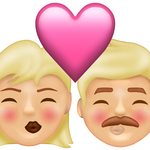 Kiss: Woman, Man, Medium-Light Skin Tone, the design in this release