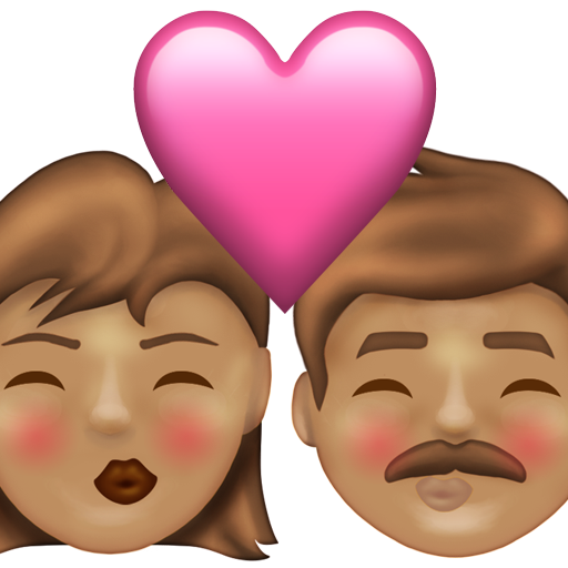 Kiss: Woman, Man, Medium Skin Tone, the design in this release