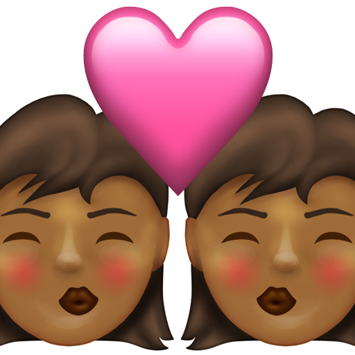 Kiss: Woman, Woman, Medium-Dark Skin Tone, the design in this release