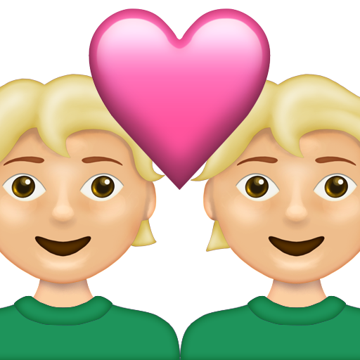 Couple with Heart: Medium-Light Skin Tone, the design in this release