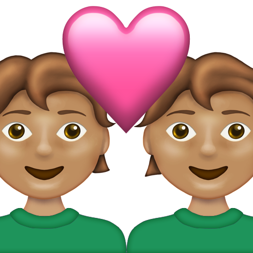 Couple with Heart: Medium Skin Tone, the design in this release