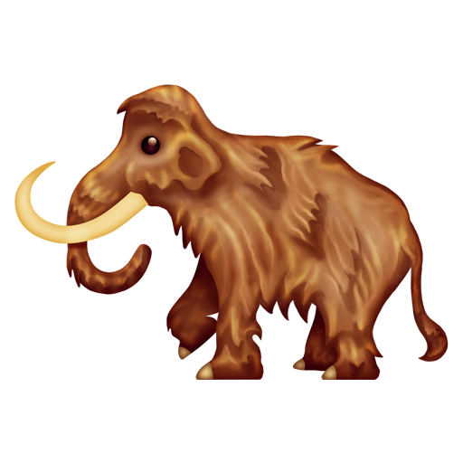 mammoth as rendered by Emojipedia