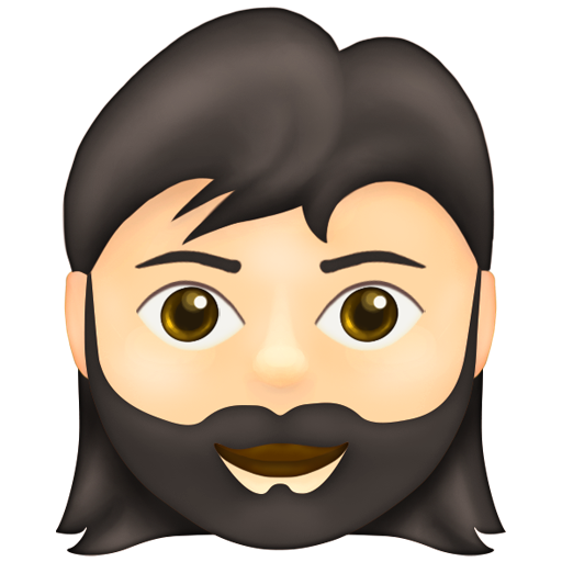 Woman: Light Skin Tone, Beard, the design in this release