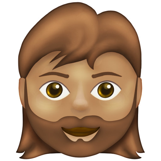 Woman: Medium Skin Tone, Beard, the design in this release