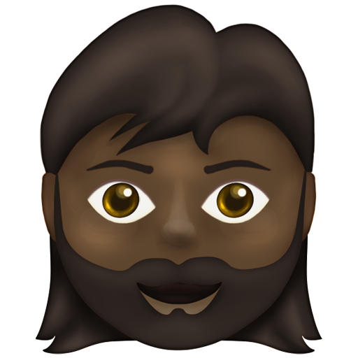 Woman: Dark Skin Tone, Beard, the design in this release