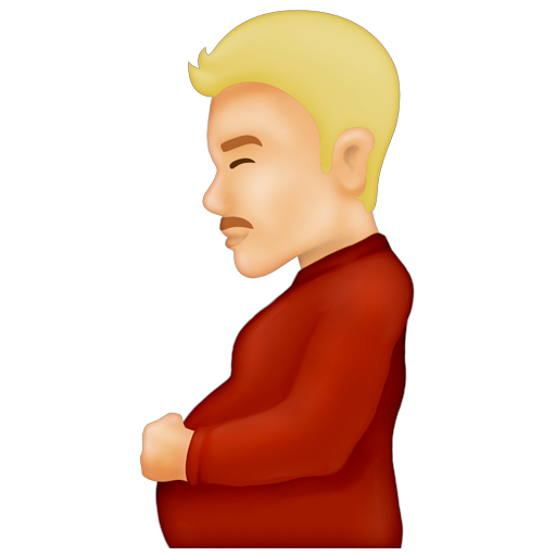 Pregnant Man: Medium-Light Skin Tone, the design in this release