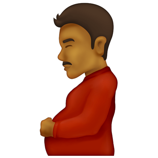 Pregnant Man: Medium-Dark Skin Tone, the design in this release