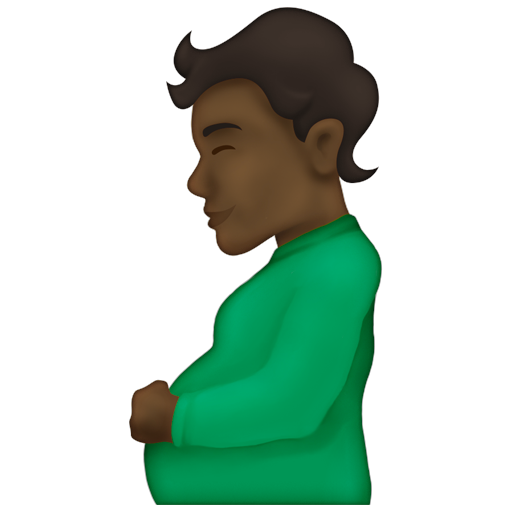 Pregnant Person: Dark Skin Tone, the design in this release