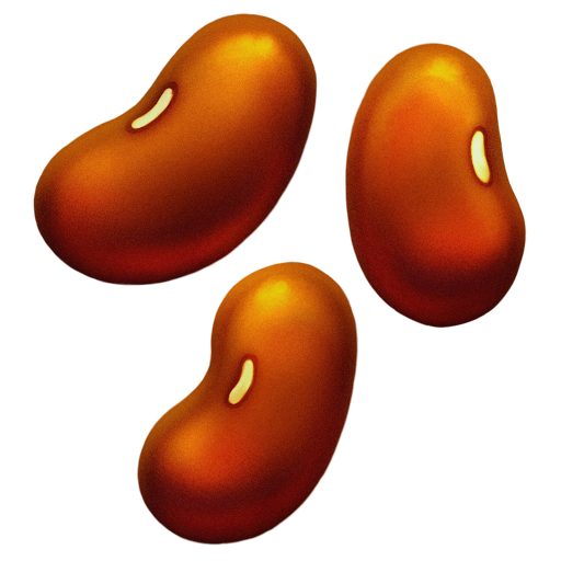 Beans as drawn by Emojipedia in 14.0